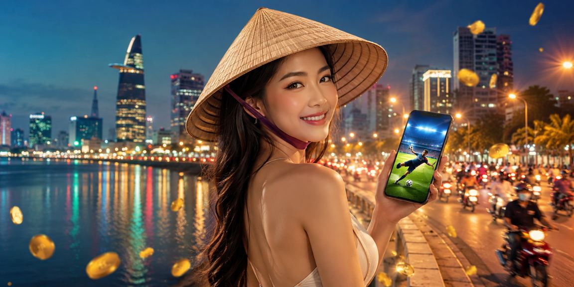 Không khí theo dõi sự kiện bóng đá tại TP Hồ Chí Minh với nón lá